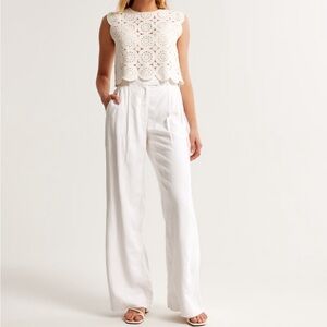 A&F Tailored Linen-Blend Pant sz 27